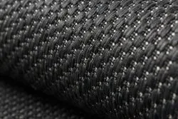 Tappeto di corda sisal FLAT 48663/090 nero liscio