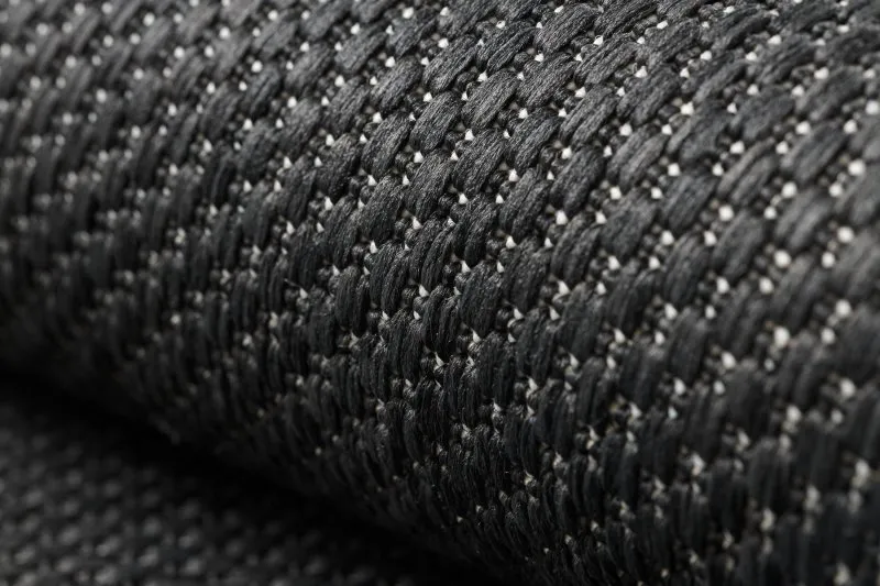 Tappeto di corda sisal FLAT 48663/090 nero liscio