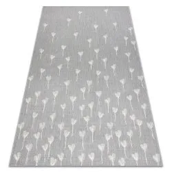 Tappeto DI SPAGO SISAL FLAT 48779/637 Kwiatuszki grigio crema
