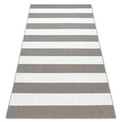 Tappeto SISAL FLAT 48644686 Strisce bianca beige