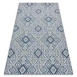 Tappeto DI SPAGO SISAL Colore 19247/699 Quadri Rombi Piastrelle Blu