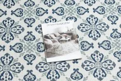 Tappeto DI SPAGO SISAL Colore 19246/969 Fiori Bianco