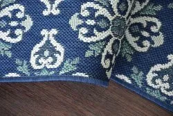 Tappeto DI SPAGO SISAL Colore 19246/699 Fiori Blu