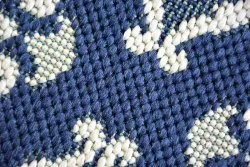 Tappeto DI SPAGO SISAL Colore 19246/699 Fiori Blu