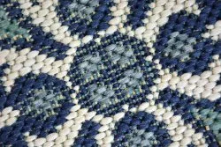 Tappeto DI SPAGO SISAL Colore 19246/699 Fiori Blu
