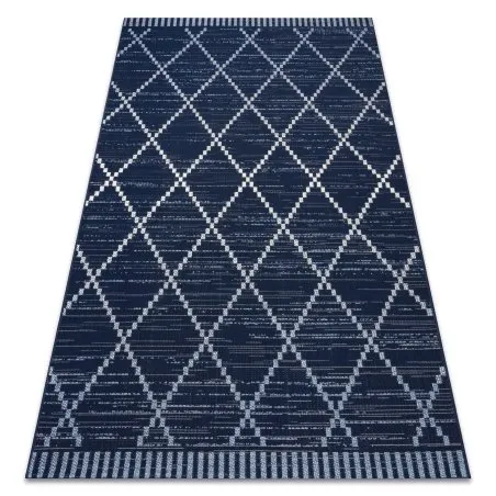 Tappeto DI SPAGO SISAL Colore 47268/309 Rombi Quadri Blu