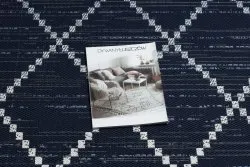 Tappeto DI SPAGO SISAL Colore 47268/309 Rombi Quadri Blu
