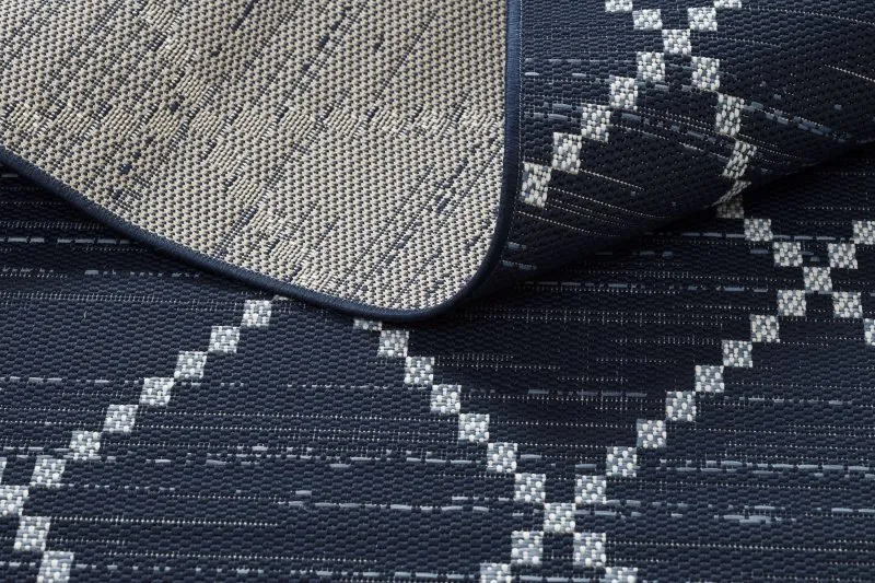 Tappeto DI SPAGO SISAL Colore 47268/309 Rombi Quadri Blu
