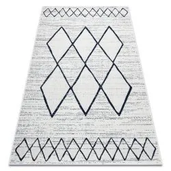 Tappeto DI SPAGO SISAL Colore 47272/396 Rombi Quadri Bianco