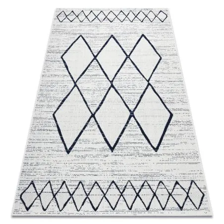 Tappeto DI SPAGO SISAL Colore 47272/396 Rombi Quadri Bianco