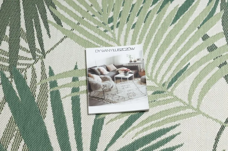 Tappeto DI SPAGO SISAL Colore 19433/062 Foglie Verde JUNGLE