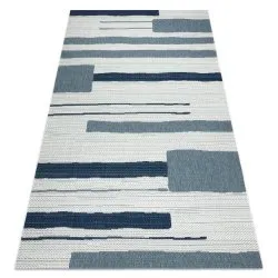 Tappeto Colore 19676369 SISAL linee beige / blu