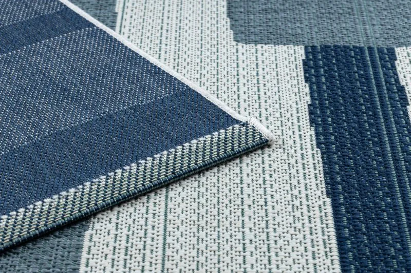 Tappeto Colore 19676369 SISAL linee beige / blu