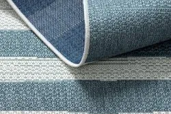 Tappeto Colore 19676369 SISAL linee beige / blu