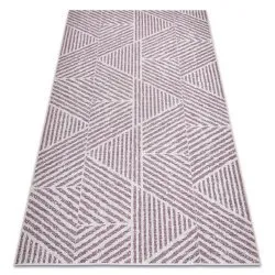 Tappeto Colore 47176260 SISAL linee, triangoli, zigzag beige / rosa cipria
