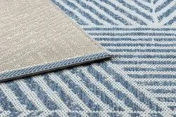 Tappeto Colore 47176360 SISAL linee, triangoli, zigzag beige / blu