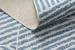 Tappeto Colore 47176360 SISAL linee, triangoli, zigzag beige / blu