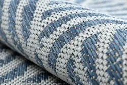 Tappeto Colore 47176360 SISAL linee, triangoli, zigzag beige / blu
