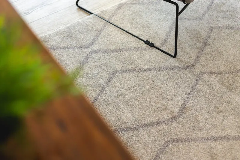 Dywan SOFT 8050 ZYGZAK BOHO krem / jasny brąz