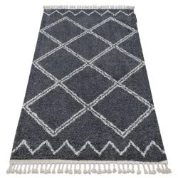 Tappeto BERBER ASILA B5970 grigio / bianco Frange berbero marocchino shaggy