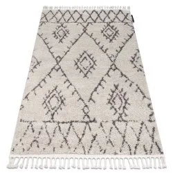 Tappeto BERBER FEZ G0535 crema / marrone Frange berbero marocchino shaggy
