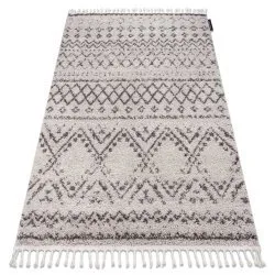 Tappeto BERBER RABAT G0526 crema / marrone Frange berbero marocchino shaggy