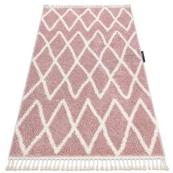 Tappeto BERBER BENI rosa Frange berbero marocchino shaggy