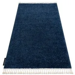Tappeto BERBER 9000 blu scuro Frange berbero marocchino shaggy