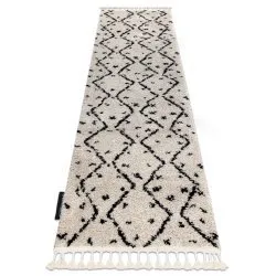 Tappeto, tappeti passatoie BERBER TETUAN B751 zigzag crema - per il soggiorno, la cucina, il corridoio