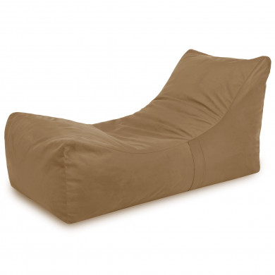 Beige Poltrona Letto Pouf Velluto