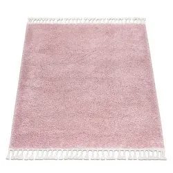 Tappeto BERBER quadrato 9000 rosa Frange berbero marocchino shaggy