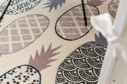Tappeto HEOS 78464 crema / rosa / blu / grigio ANANAS