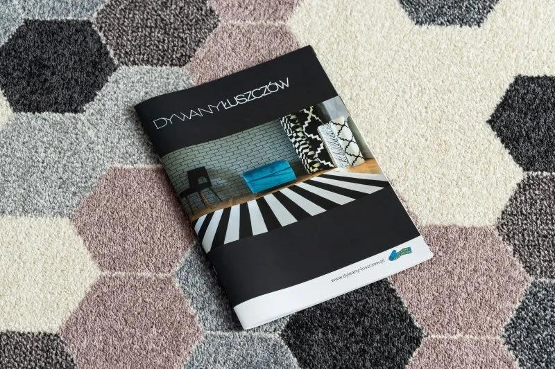 Dywan HEOS 78537 szary / różowy / krem SZEŚCIOKĄT