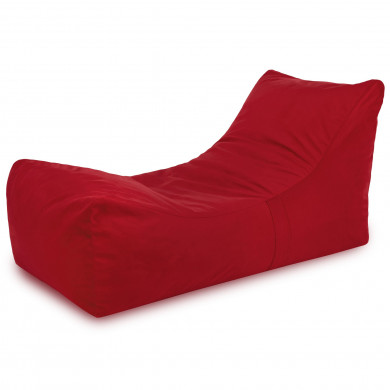 Rosso Poltrona Letto Pouf Velluto