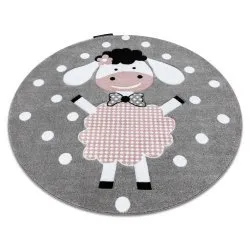 Tappeto PETIT DOLLY pecore cerchio grigio