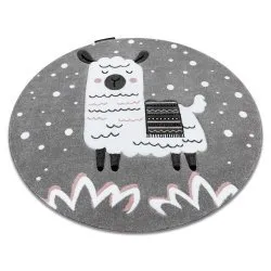 Tappeto PETIT LAMA cerchio grigio