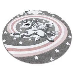 Tappeto PETIT PONY CAVALLO cerchio grigio