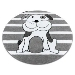 Tappeto PETIT PUPPY CANE CUCCIOLO cerchio grigio