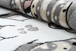 Tappeto PETIT UNICORN UNICORNO cerchio grigio