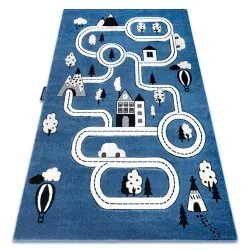Tappeto PETIT TOWN CITTADINO STRADA blu