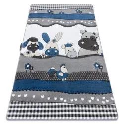 Tappeto PETIT FARM AZIENDA AGRICOLA ANIMALI blu