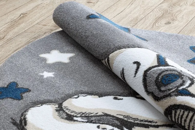Dywan PETIT ELEPHANT SŁONIK GWIAZDKI koło szary