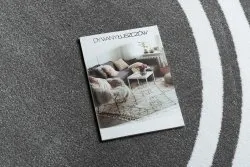 Dywan HAMPTON Ramka koło szary