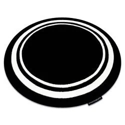 Tappeto HAMPTON Border cerchio inquadrata nero