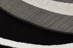 Dywan HAMPTON Border koło ramka czarny