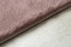 Tappeto BUNNY rosa IMITAZIONE PELLICCIA DI CONIGLIO