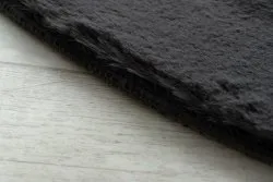 Dywan BUNNY koło antracyt IMITACJA FUTRA KRÓLIKA