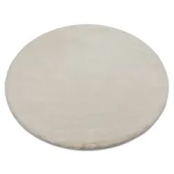 Tappeto BUNNY cerchio beige IMITAZIONE PELLICCIA DI CONIGLIO
