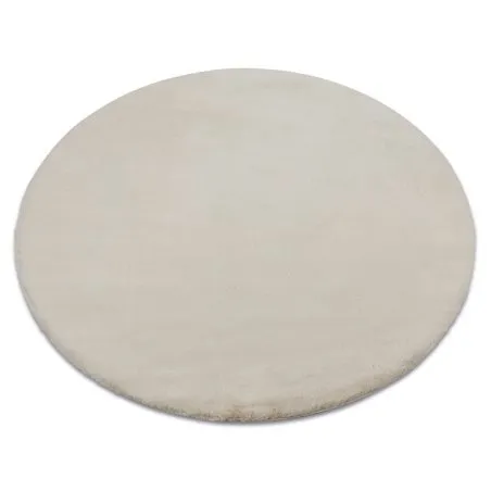 Tappeto BUNNY cerchio beige IMITAZIONE PELLICCIA DI CONIGLIO