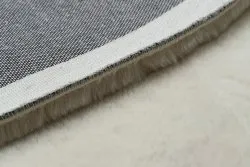Tappeto BUNNY cerchio beige IMITAZIONE PELLICCIA DI CONIGLIO